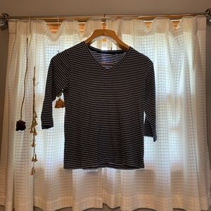 St. John’s Bay Striped 3/4 Sleeve